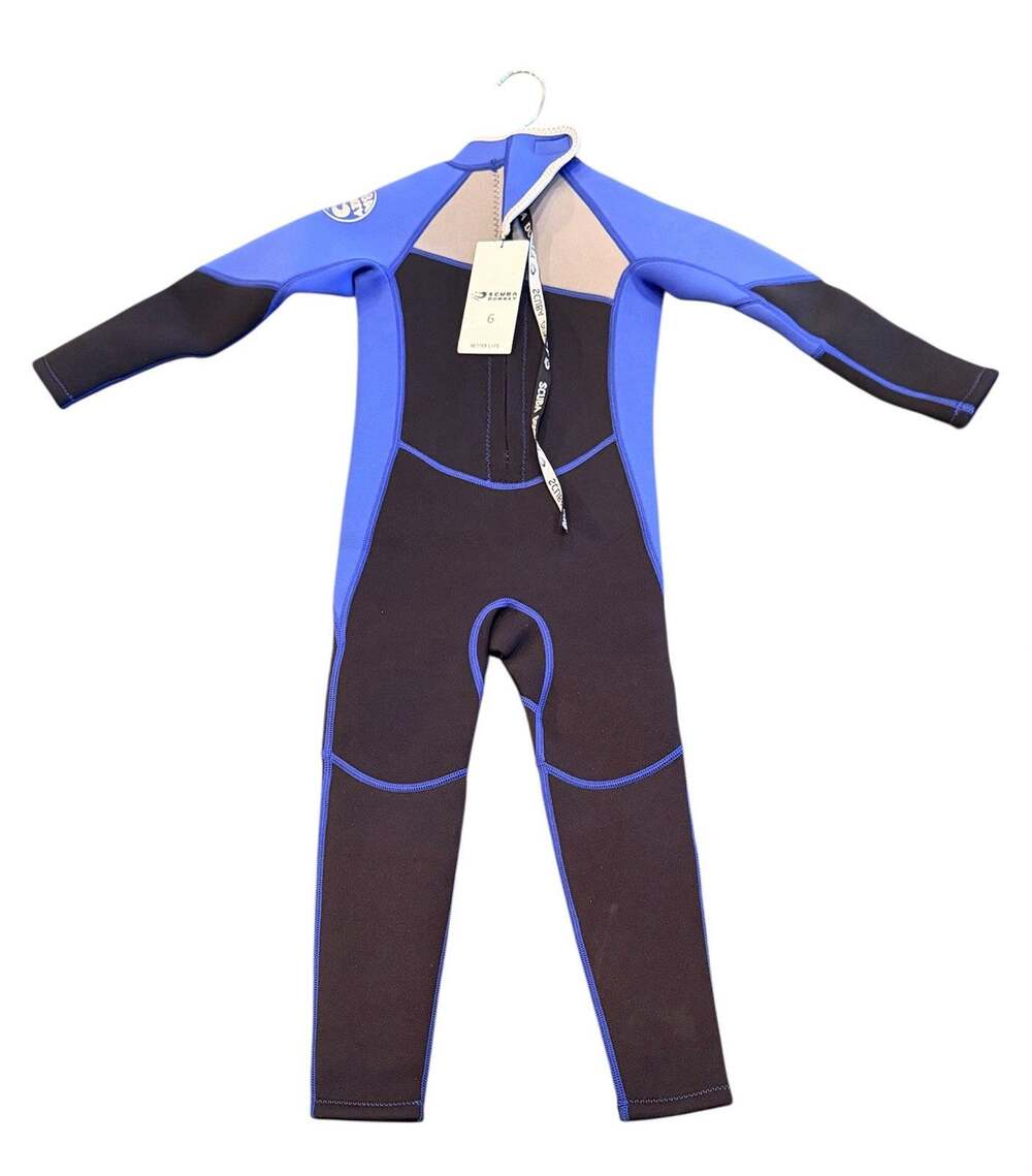 NWT Scuba Donkey Wetsuit Size 6 Youth (5-6Y) Blue/ Black /Gray